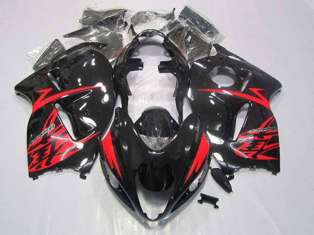 Best 1996-2007 Black Red Suzuki GSXR1300 Hayabusa Motorbike Fairing Kits Canada