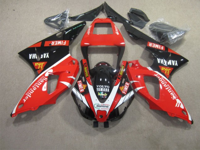 Best 1998-1999 Red Black White Santander Yamaha YZF R1 Motorcyle Fairings Canada