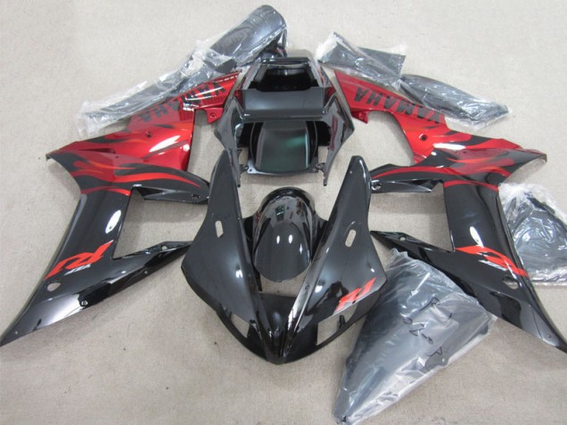 Best 2002-2003 Black Red Decal Yamaha YZF R1 Motor Bike Fairings Canada
