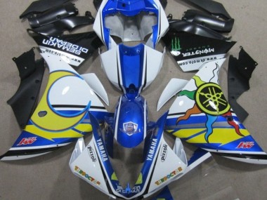 Best 2009-2011 Blue White Yellow 46 Yamaha YZF R1 Replacement Fairings Canada