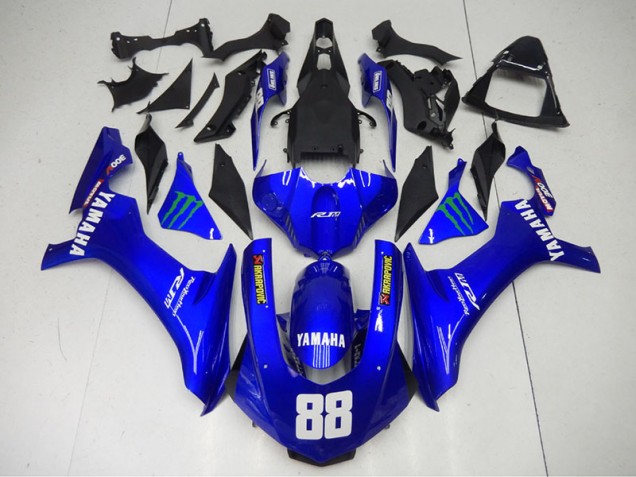 Best 2015-2019 Blue Monster 88 Yamaha YZF R1 Motorcycle Fairings Canada