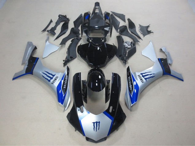 Best 2015-2019 Silver Black Blue Monster Yamaha YZF R1 Motorcycle Fairing Kits Canada