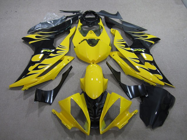 Best 2008-2016 Yellow Black Flame Yamaha YZF R6 Motor Bike Fairings Canada Best 2008-2016 Yellow Black Flame Yamaha YZF R6 Motor Bike Fairings Canada